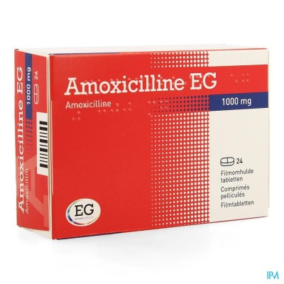 Amoxicilline EG 1000mg Filmomh Tabl 24 X 1000mg