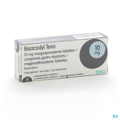 Bisacodyl Teva Drag 30 X 10mg