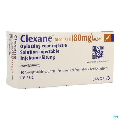 Clexane Spuit Inj 10 X 80mg/0,8ml