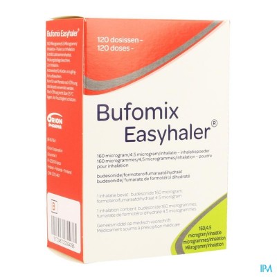 Bufomix 160mcg 4,5mcg Easyhaler Inhal Pdr Dos 120