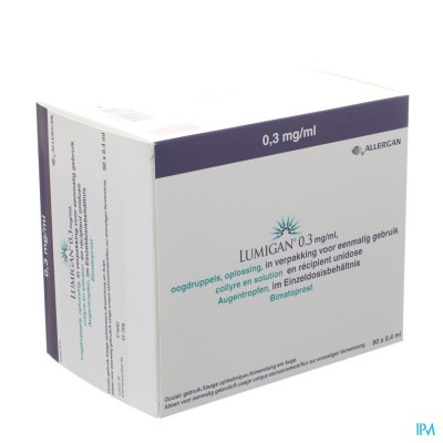 Lumigan Collyre 0,3mg/1ml 90 X 0,4ml Ud